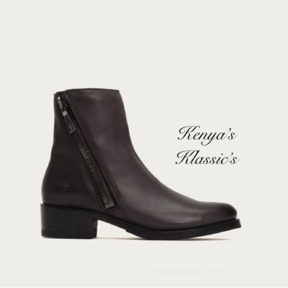 $358 Frye Demi Zip Bootie - Charcoal (Retail $358) - Picture 5 of 13